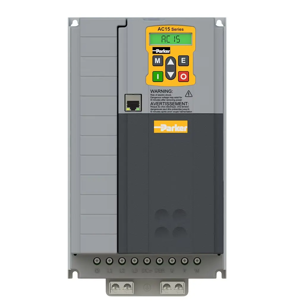 Produktfoto 1 von Parker AC15 3-Phasen Drehzahlgeregelter Antrieb 11 kW 380 → 480 V AC / 23 A für Induktions- und