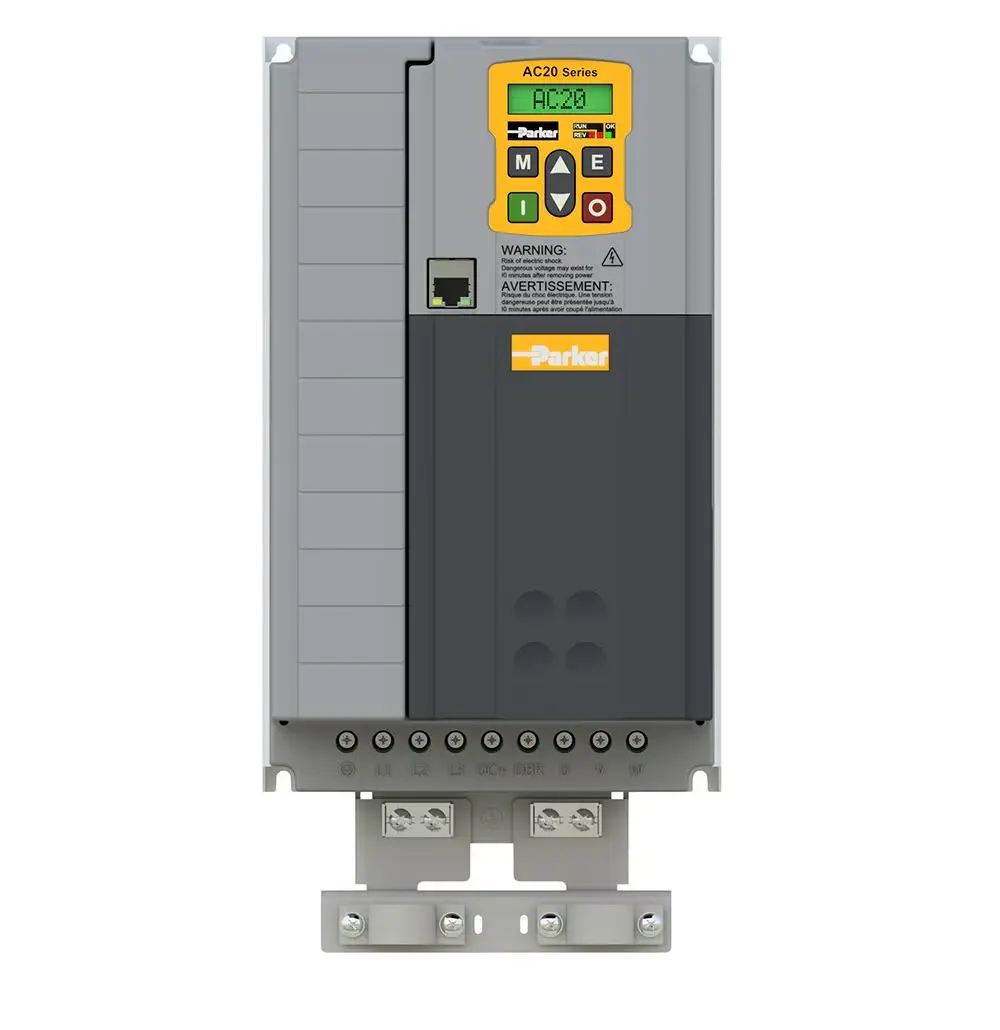 Produktfoto 1 von Parker AC20 3-Phasen Antrieb mit regelbarer Drehzahl 15 kW 480 V ac 32 A 590Hz
