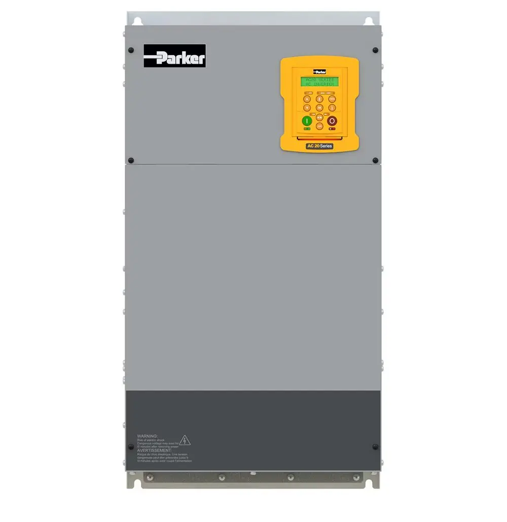 Produktfoto 1 von Parker AC20 3-Phasen Antrieb mit regelbarer Drehzahl 132 kW 480 V ac 265 A 590Hz