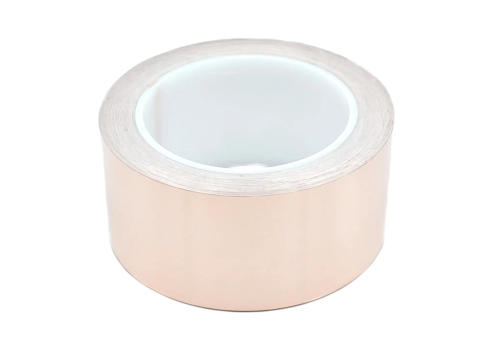 Produktfoto 1 von RS PRO Metallband Kupferband nichtleitend, Stärke 0.04mm, 50mm x 16.5m, 5°C bis 130°C, Haftung >4N/cm