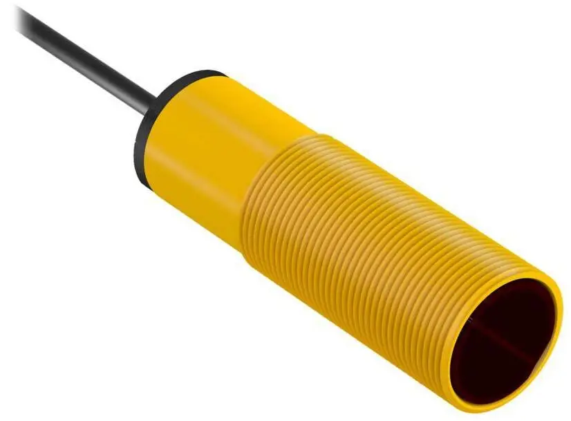 Produktfoto 1 von Banner zylindrisch Optischer Sensor, diffus, Bereich 100 mm, NPN Ausgang, Anschlusskabel, Hell-/dunkelschaltend