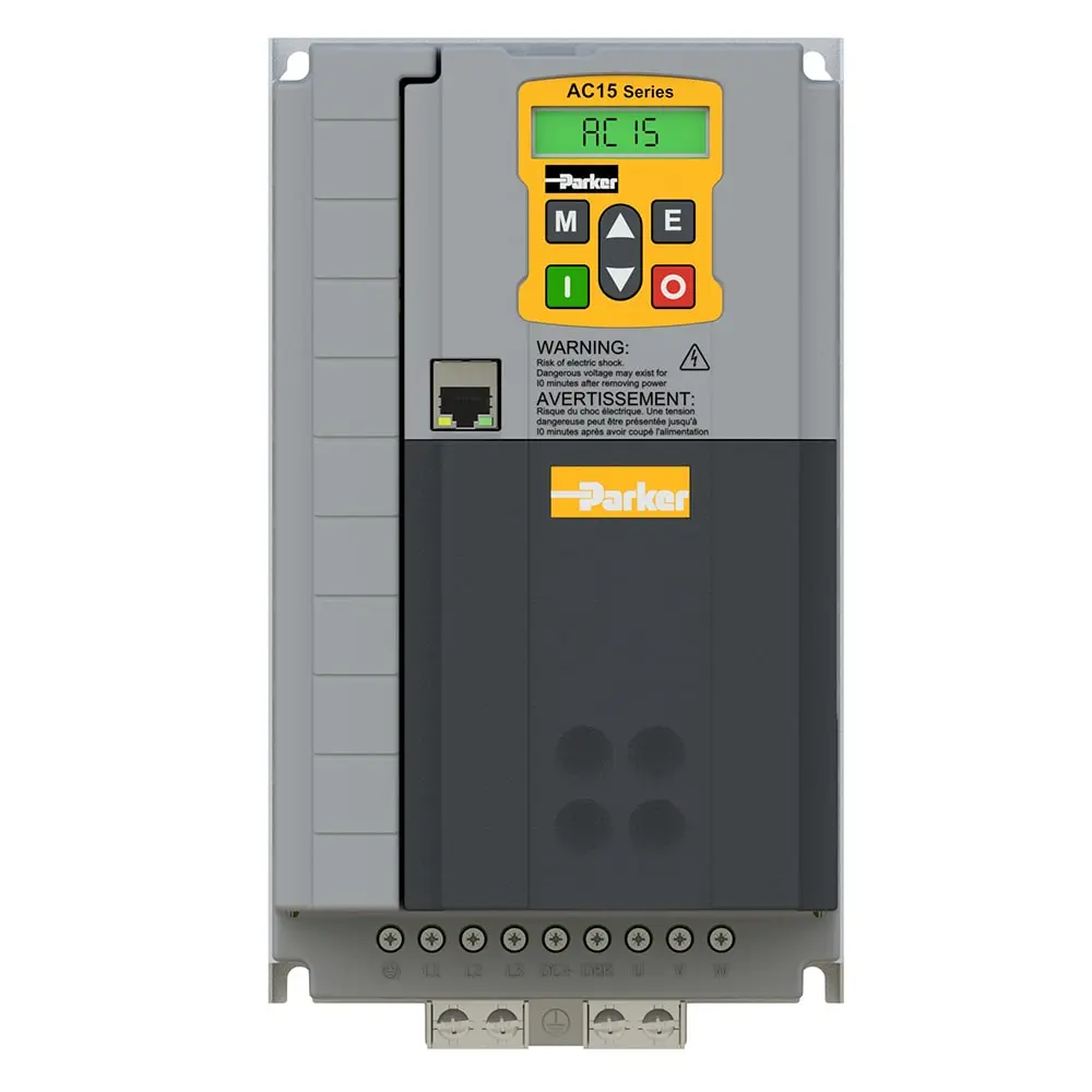 Produktfoto 1 von Parker AC15 3-Phasen Antrieb mit regelbarer Drehzahl 7.5 kW 480 V ac 17 A 590Hz