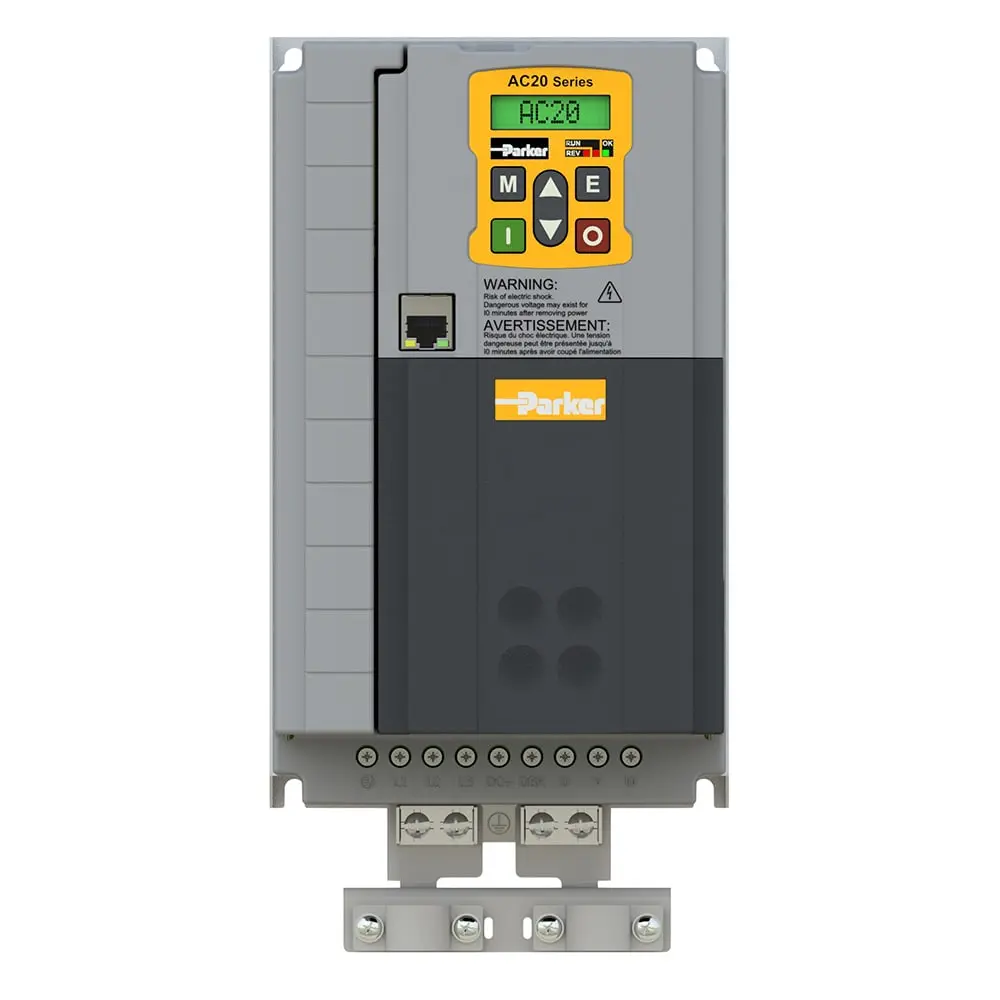 Produktfoto 1 von Parker AC20 3-Phasen Antrieb mit regelbarer Drehzahl 5.5 kW 480 V ac 12 A 590Hz