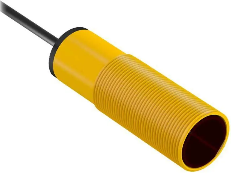 Produktfoto 1 von Banner zylindrisch Optischer Sensor, diffus, Bereich 100 mm, NPN Ausgang, Zopf QD, Hell-/dunkelschaltend