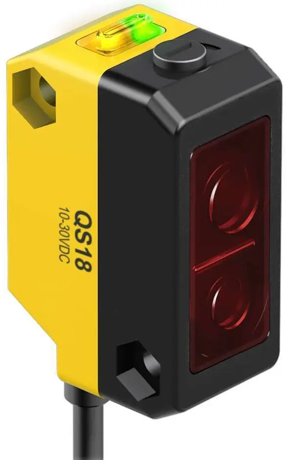Produktfoto 1 von Banner Rechteckig Optischer Sensor, Annäherung, Bereich 300 mm, NPN/PNP Ausgang, Zopf QD, Hell-/dunkelschaltend