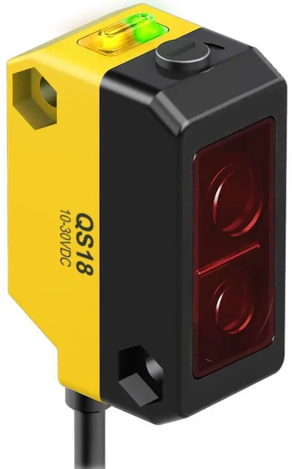 Produktfoto 1 von Banner Rechteckig Optischer Sensor, Annäherung, Bereich 300 mm, PNP Ausgang, Zopf QD, Hell-/dunkelschaltend