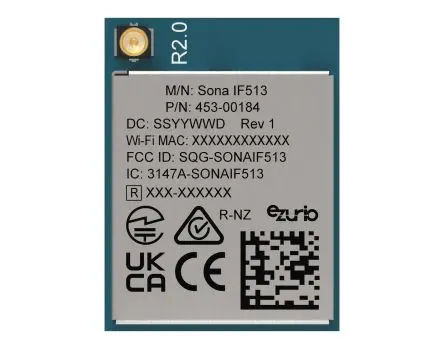Produktfoto 1 von Ezurio WLAN-Modul 3.5 V AES, WPA2, IEEE 802.11i, WPA3, WPA Bluetooth, WLAN