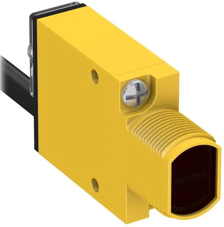 Produktfoto 1 von Banner Rechteckig Optischer Sensor, diffus, Bereich 380 mm, NPN/PNP Ausgang, Anschlusskabel, Hell-/dunkelschaltend