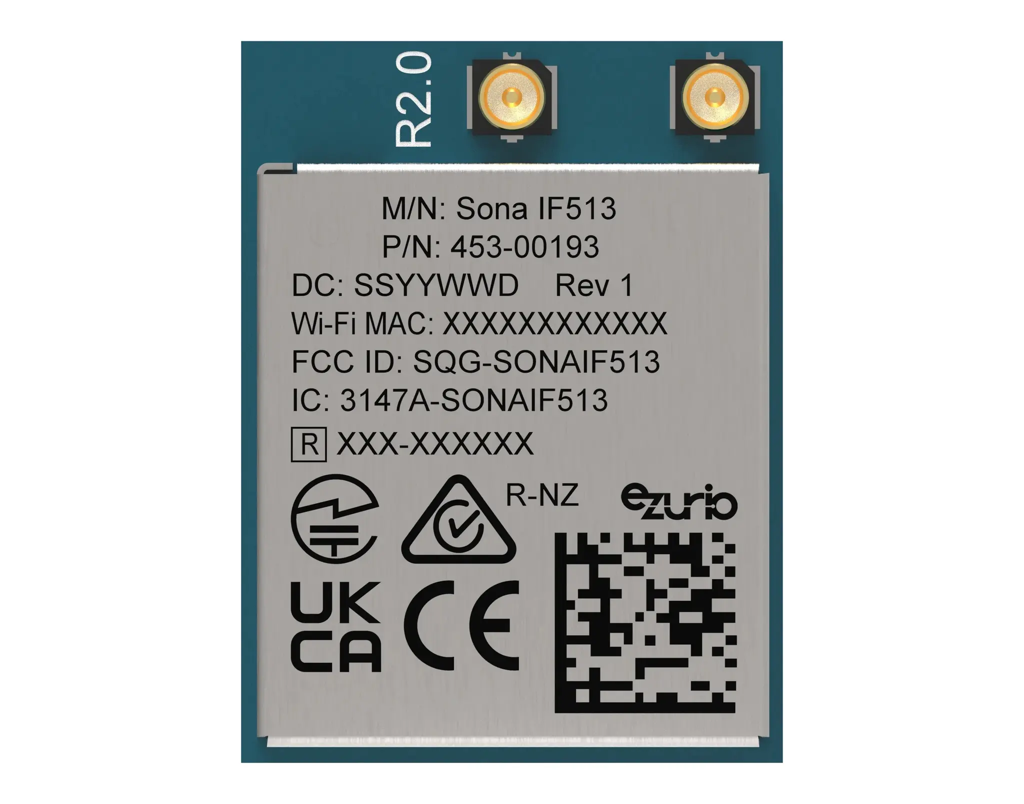 Produktfoto 1 von Ezurio WLAN-Modul 3.5 V WPA2 (Enterprise), TKIP, WPA3 (Enterprise), AES, WPA 5.4, 5.2, IEEE 802.11ax/ac/a/b/g/n, 4.2,