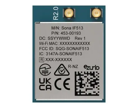 Produktfoto 1 von Ezurio WLAN-Modul 3.5 V WPA2 (Enterprise), TKIP, WPA3 (Enterprise), AES, WPA 5.4, 5.2, IEEE 802.11ax/ac/a/b/g/n, 4.2,