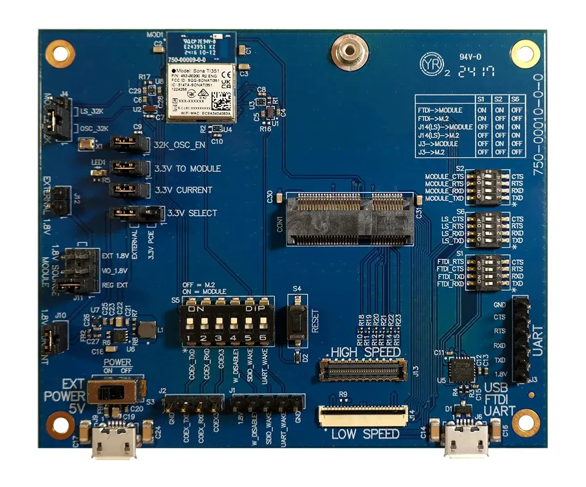 Produktfoto 1 von Ezurio WLAN-Modul 3.6 V WPA2, WPA3 WLAN 6, Bluetooth 5.4