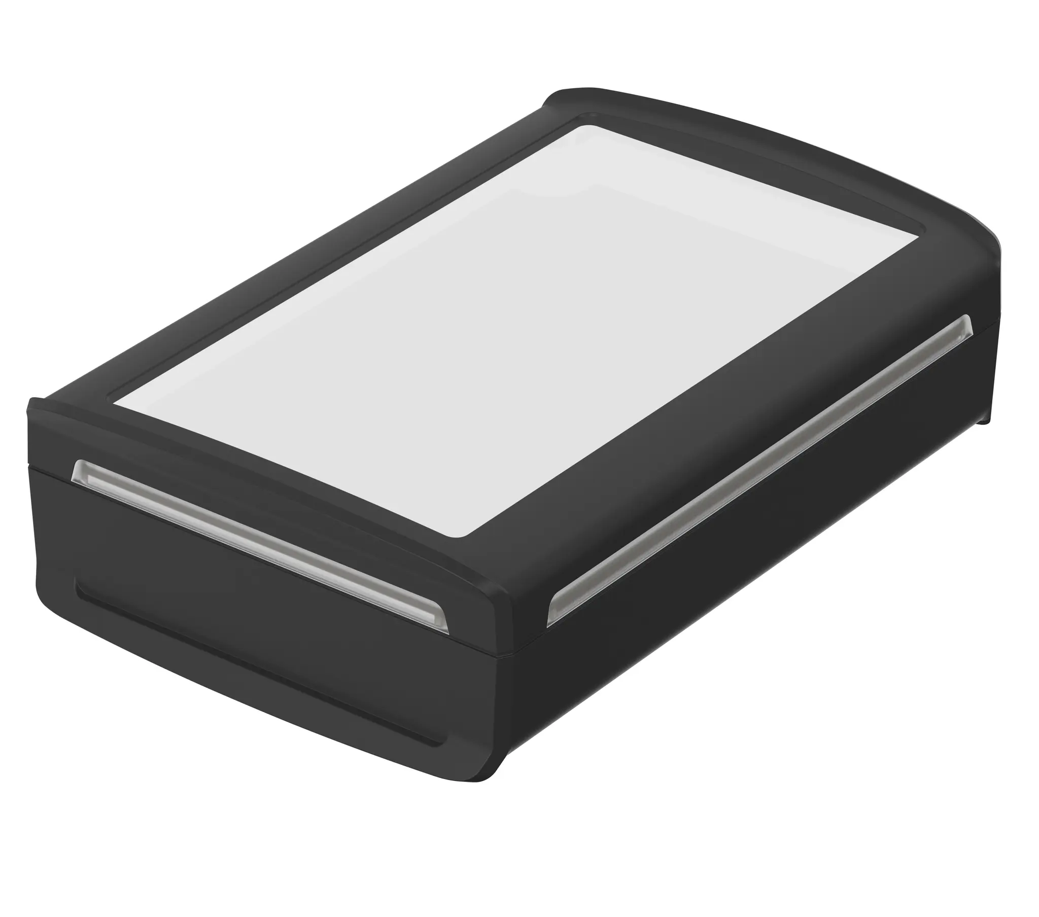 Produktfoto 1 von Bopla BoVersa; Universalgehäuse; Polycarbonat; Schwarz, Klar IP66, IP68 Breite 52 mm Höhe 120 mm Länge 180 mm