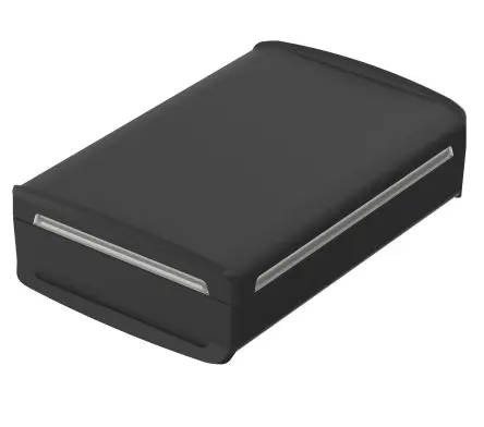 Produktfoto 1 von Bopla BoVersa; Universalgehäuse; Polycarbonat; Schwarz, Klar IP66, IP68 Breite 52 mm Höhe 120 mm Länge 180 mm