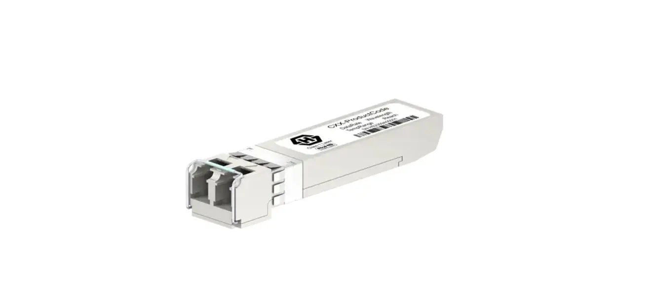 Produktfoto 1 von Huber+Suhner Transceiver, SFP, Voll-Duplex, Singlemode 11.3 Gbps 10 km, 10000Mbps