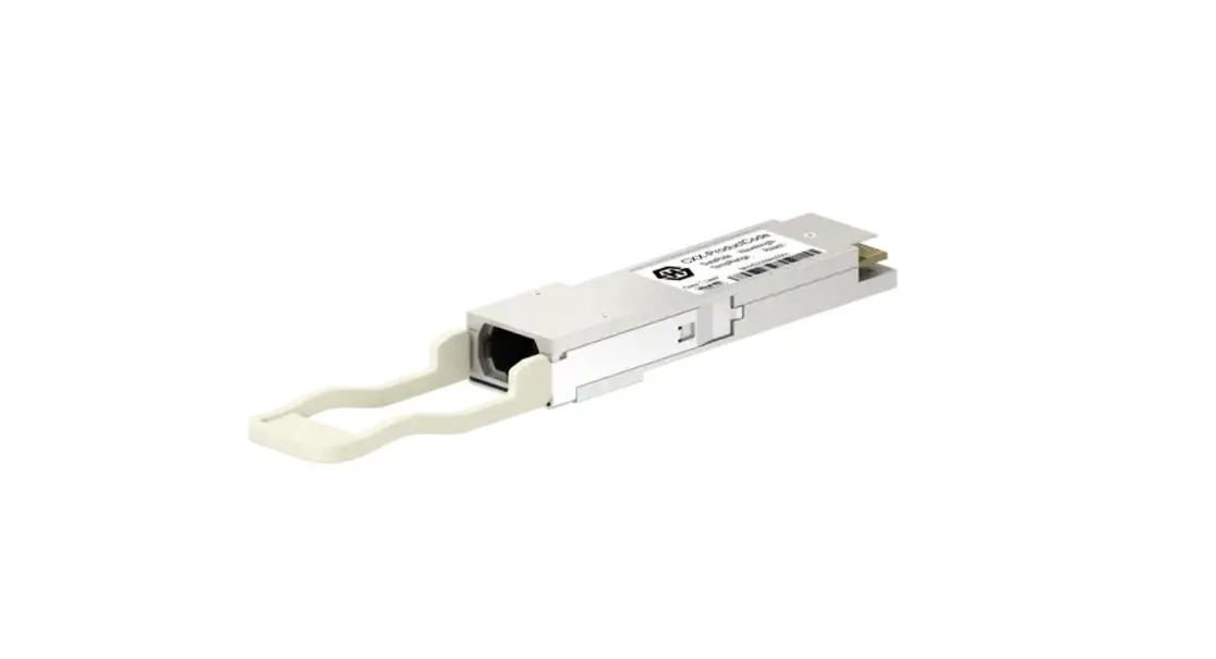Produktfoto 1 von Huber+Suhner Transceiver, QSFP, Voll-Duplex, Multimodus 11.3 Gbps 150 m, 40000Mbps