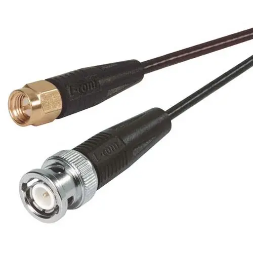 Produktfoto 1 von L-Com CC174 Koaxialkabel Stecker, 50 Ω Stecker, 5 ft, Gerade / BNC, Schwarz