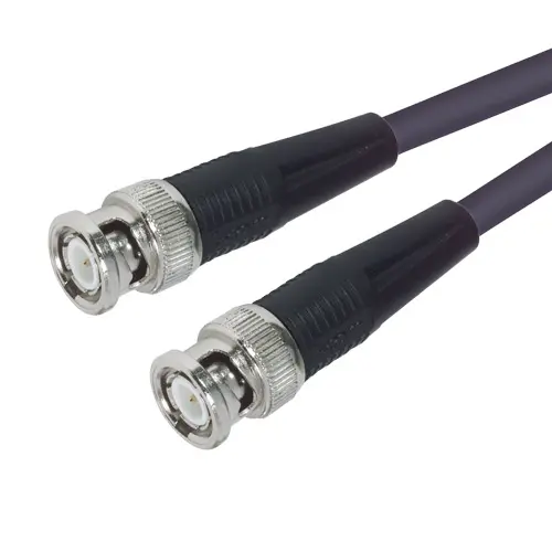 Produktfoto 1 von L-Com CC58C Koaxialkabel Stecker, 50 Ω Stecker, 1.5 ft, Gerade / BNC, Schwarz