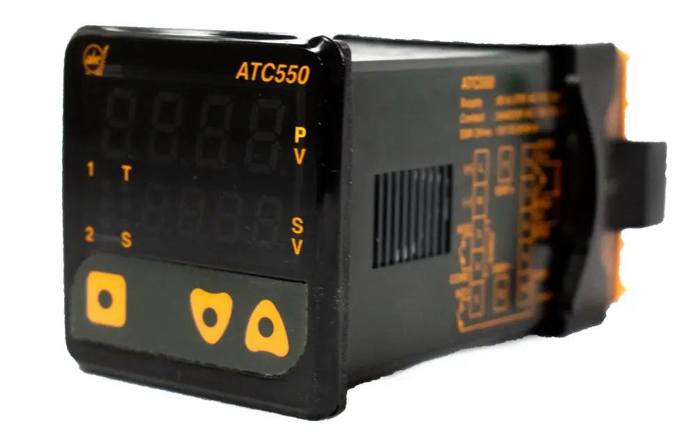 Produktfoto 1 von ATC 550 Temperatursteuerungsmodul DIN-Schiene, 1 x Relais Ausgang, 85 → 270 V AC/DC, 52 x 98mm