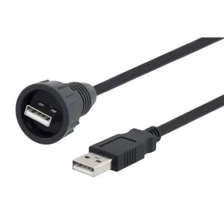 Produktfoto 1 von L-Com Stecker U2A00009 USB-Kabel, USB Stecker / USB Typ A, 500 mm USB 2.0 Schwarz