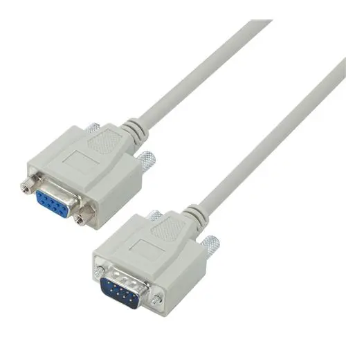 Produktfoto 1 von L-Com Kabel assembliert / D-SUB Stecker / D-SUB Buchse Polyvinylchlorid, Hellgrau, RoHS