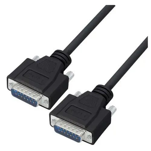 Produktfoto 1 von L-Com Kabel assembliert / D-Sub, 15-polig Stecker / D-Sub, 15-polig Stecker Polyvinylchlorid, Schwarz, RoHS