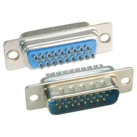 Produktfoto 1 von L-Com SDH D-Sub-Steckverbinder 2 Gerade, 26-polig 2.3 mm Raster, Schraubanschlussklemme Stecker, mit Abdrückschraube