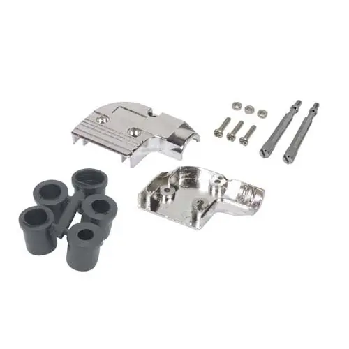 Produktfoto 1 von L-Com SDR Haube für Sub-D Steckverbinder, 9 Kontakte, Stecker/Buchse, Schwarz