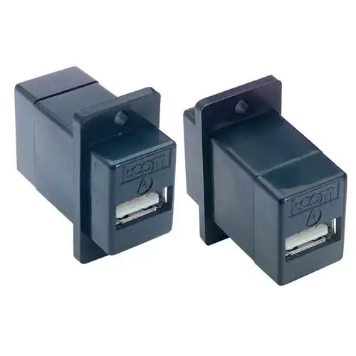 Produktfoto 1 von L-Com, Gerade ECF504B-UAA USB-Steckverbinder Stecker USB Typ A 1, Panel USB 2.0