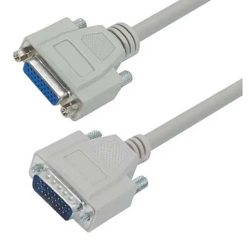L-Com CHD Kabel assembliert / D-SUB Stecker / D-SUB Buchse, 2.5 ft Polyvinylchlorid, Hellgrau, UL, CE2011/65/EU(RoHS