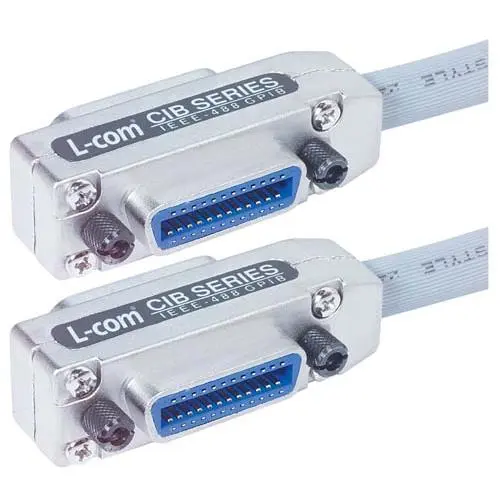 Produktfoto 1 von L-Com Parallel-Kabel 24-polig, Stiftleiste Stecker Buchse, Grau