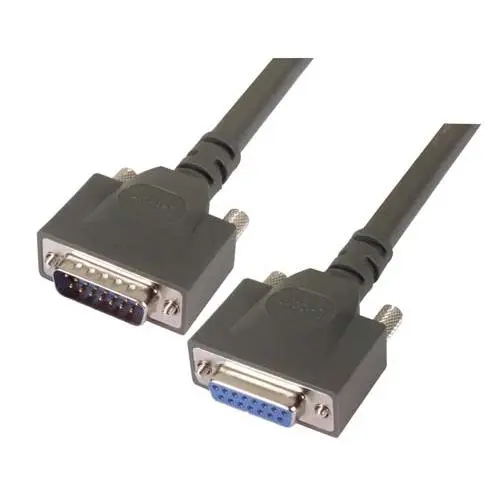 Produktfoto 1 von L-Com DB15 Kabel assembliert / D-Sub, 15-polig Stecker / D-Sub, 15-polig Buchse, 25 ft Polyvinylchlorid, Dunkelgrau,