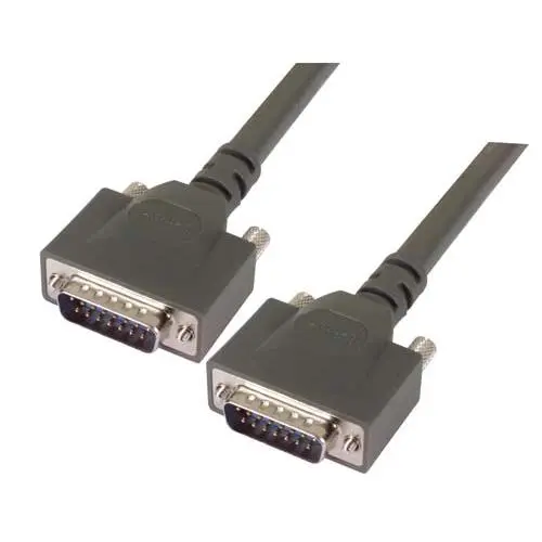 Produktfoto 1 von L-Com DB15 Kabel assembliert / D-SUB Stecker / D-SUB Stecker, 25 ft Polyvinylchlorid, Dunkelgrau, TSCA