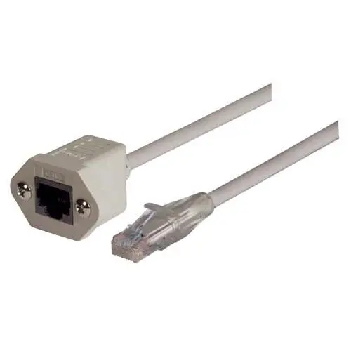 Produktfoto 1 von L-Com TRD Cat5e Cat.5e Netzwerkkabel, 3 ft, Grau, A Gerade Buchse, B RJ45 Stecker, Polyvinylchlorid Ungeschirmt