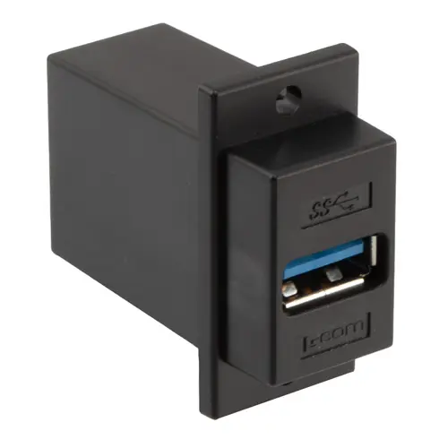 Produktfoto 1 von L-Com, Gerade ECF504-3AA-BLK USB-Steckverbinder Buchse 1, Panel USB 3.0