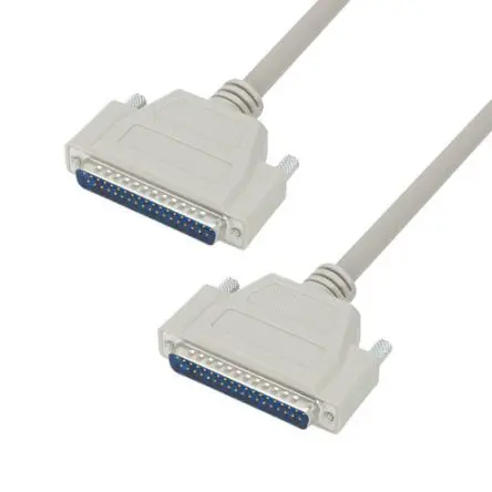 Produktfoto 1 von L-Com Kabel assembliert / D-Sub, 37-polig Stecker / D-SUB Stecker, 2.5 ft Polyvinylchlorid, Hellgrau, CE2011/65/EU, RoHS