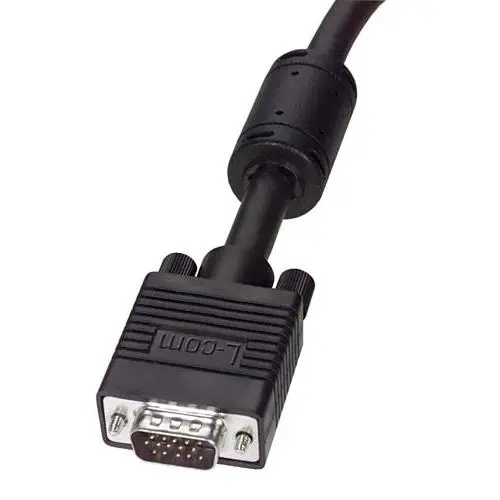 Produktfoto 1 von L-Com 01845 VGA-Kabel A D-Sub, 15-polig / Stecker / Stecker Polyvinylchlorid Schwarz