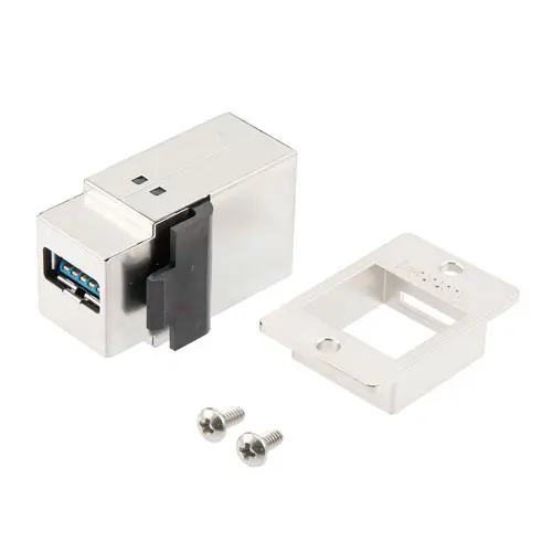 Produktfoto 1 von L-Com, Gerade ECFU3KEY-AA-S USB-Steckverbinder Buchse 1, Panel USB 3.0