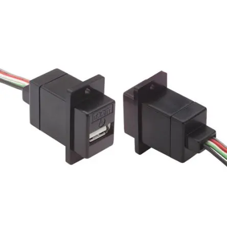 Produktfoto 1 von L-Com, Gerade ECJ504B-UA USB-Steckverbinder Stecker USB Typ A 1, Panel USB 2.0