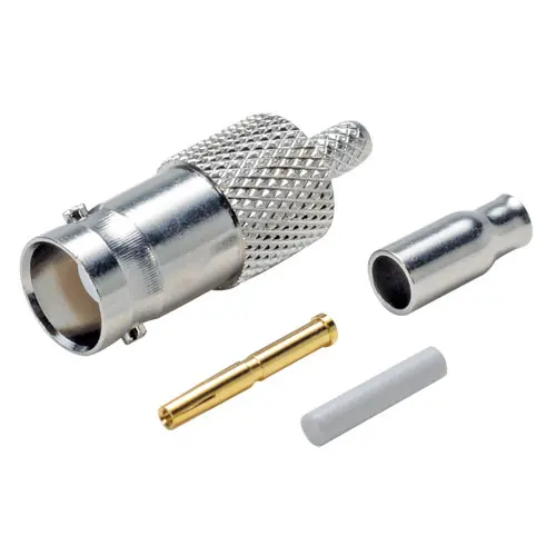 Produktfoto 1 von L-Com BAC Stecker Koaxialsteckverbinder BNC-Steckverbinder, für Koaxial-Kabel, 50 Ω Crimpbefestigung, Gerade