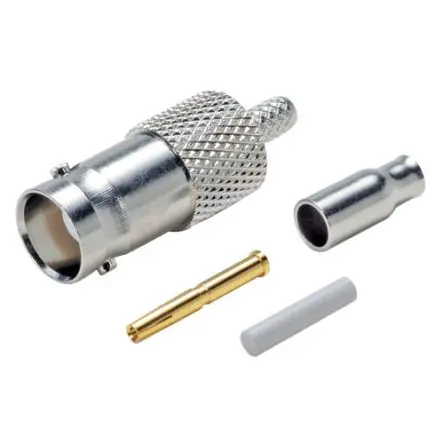 Produktfoto 1 von L-Com BAC Stecker Koaxialsteckverbinder BNC-Steckverbinder, für Koaxial-Kabel, 50 Ω Crimpbefestigung, Gerade