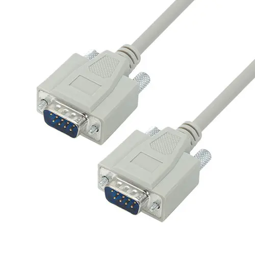 Produktfoto 1 von L-Com Kabel assembliert / D-Sub, 9-polig Stecker / D-Sub 9-polig Stecker Polyvinylchlorid, Hellgrau, RoHS