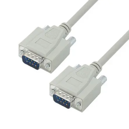 Produktfoto 1 von L-Com Kabel assembliert / D-Sub, 9-polig Stecker / D-Sub 9-polig Stecker, 1 ft Polyvinylchlorid, Hellgrau, RoHS