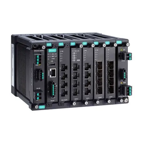 Produktfoto 1 von MOXA MDS-G4020 Netzwerk Switch PoE 20-Port Managed Typ A