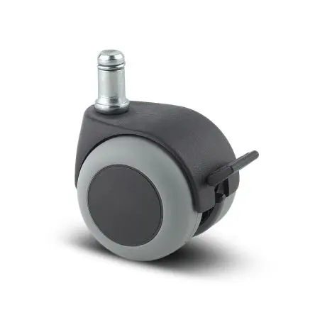 Tente Gebremst, schwenkbar Rolle, Rad ø 50 mm, 40 kg, Ges H. 58 mm, Rad B. 10 mm, Polypropylen
