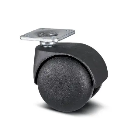 Produktfoto 1 von Tente Drehbar Rolle, Rad ø 50 mm, 10 kg, Ges H. 63 mm, Rad B. 8 mm, Polypropylen