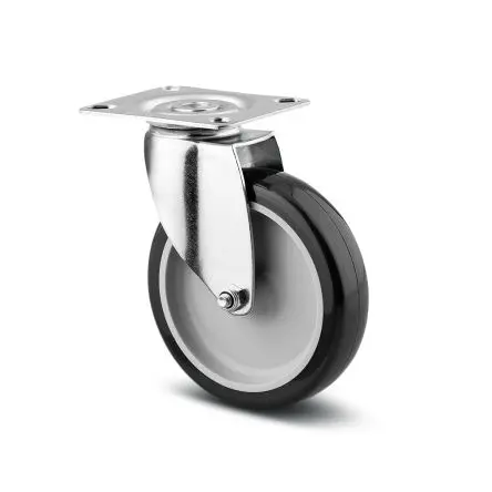 Produktfoto 1 von Tente Drehbar Rolle, Rad ø 100 mm, 70 kg, Ges H. 125 mm, Rad B. 25 mm, Polypropylen