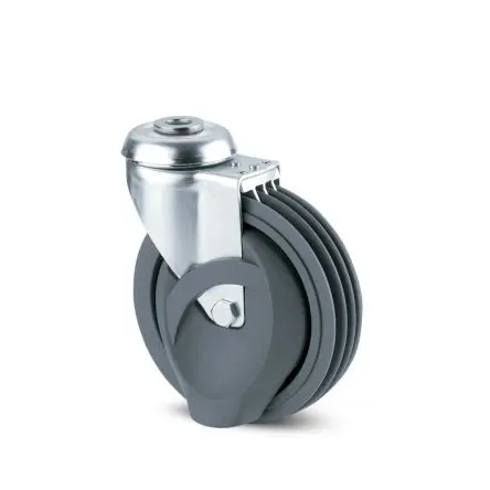 Produktfoto 1 von Tente Gebremst, schwenkbar Rolle, Rad ø 125 mm, 80 kg, Ges H. 149 mm, Rad B. 32 mm, Polypropylen