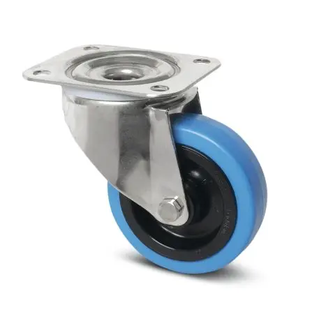 Produktfoto 1 von Tente Drehbar Rolle, Rad ø 125 mm, 200 kg, Ges H. 155 mm, Rad B. 40 mm, Polyamid