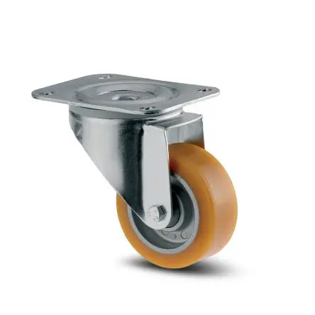 Produktfoto 1 von Tente Drehbar Rolle, Rad ø 125 mm, 250 kg, Ges H. 155 mm, Rad B. 30 mm, Aluminium