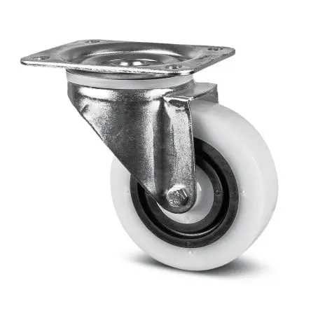 Tente Drehbar Rolle, Rad ø 125 mm, 200 kg, Ges H. 155 mm, Rad B. 36 mm, Polyamid